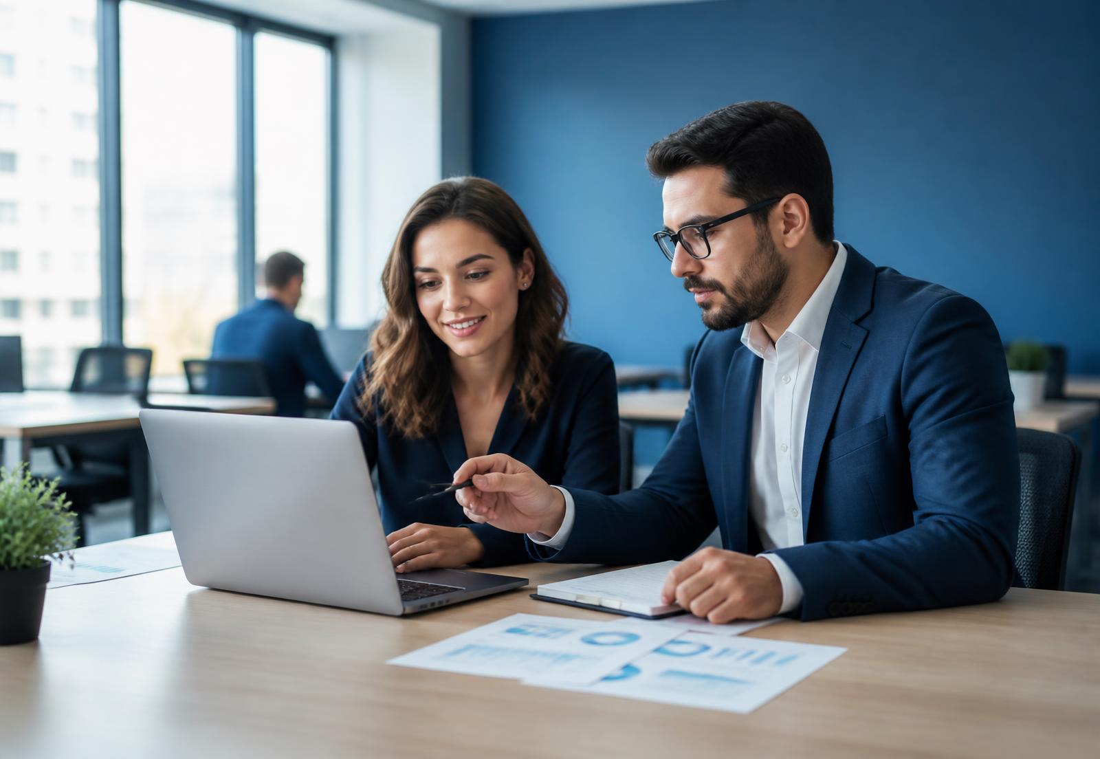Equipe da Audiser Contabilidade analisando relatórios financeiros